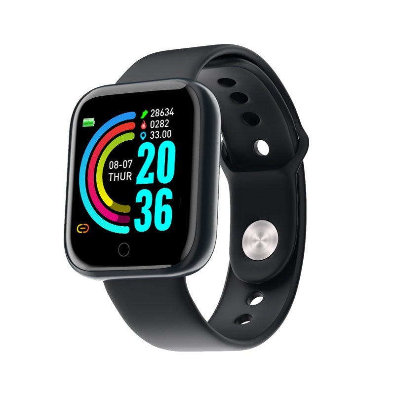 שעון ספורט חכם Bluetooth עם מד דופק מד צעדים מדידת מרחק ומד שריפת קלוריות