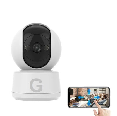 מצלמת אבטחה IP אלחוטית 360 מעלות עם מעקב אוטומטי כולל מיקרופון ורמקול מובנים