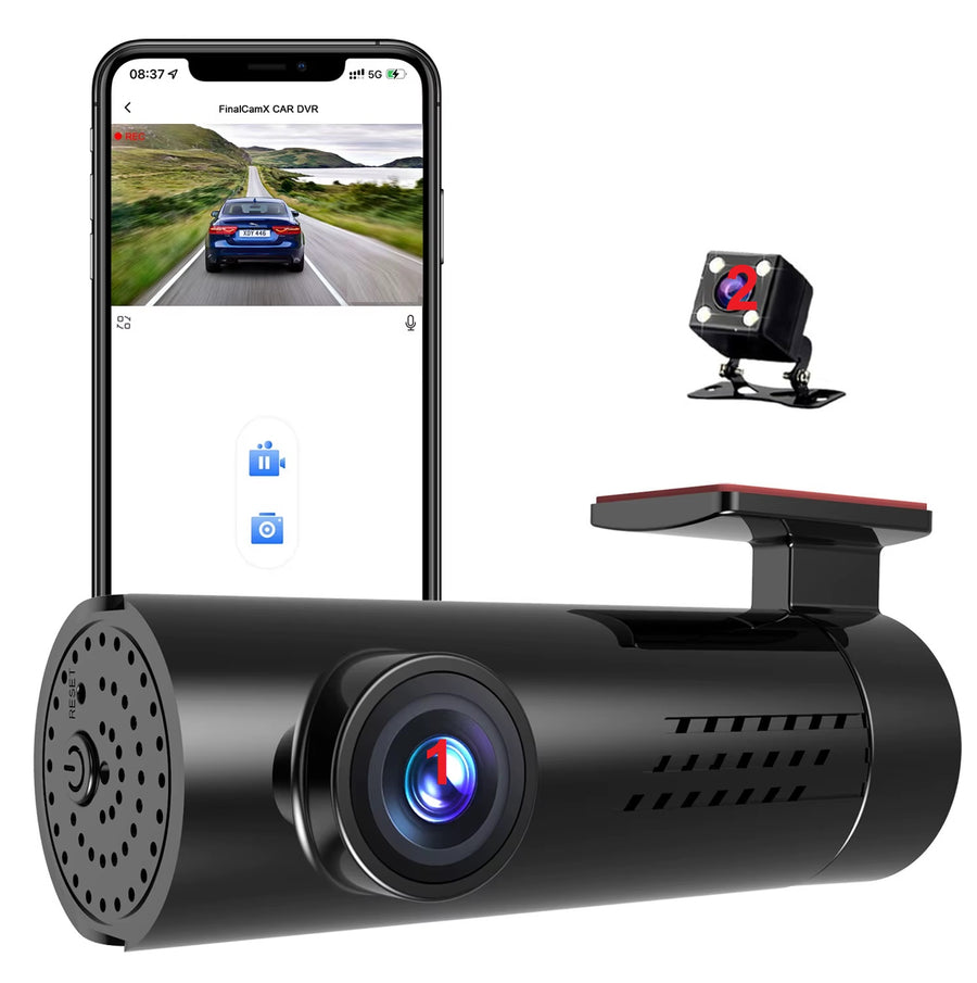 מצלמת דרך נסתרת לרכב HD 1080 עם 2 עדשות